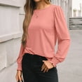 thumbnail image 4 of SUNBS Long Sleeve Shirts for Women Business Casual Tops Dressy Blouses Crewneck Trendy Clothes, 4 of 8
