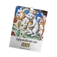 thumbnail image 4 of Calendario de pared en espiral 2025 Calendario de pared Novedad Adorno portátil ligero Gato extraño, 4 of 9