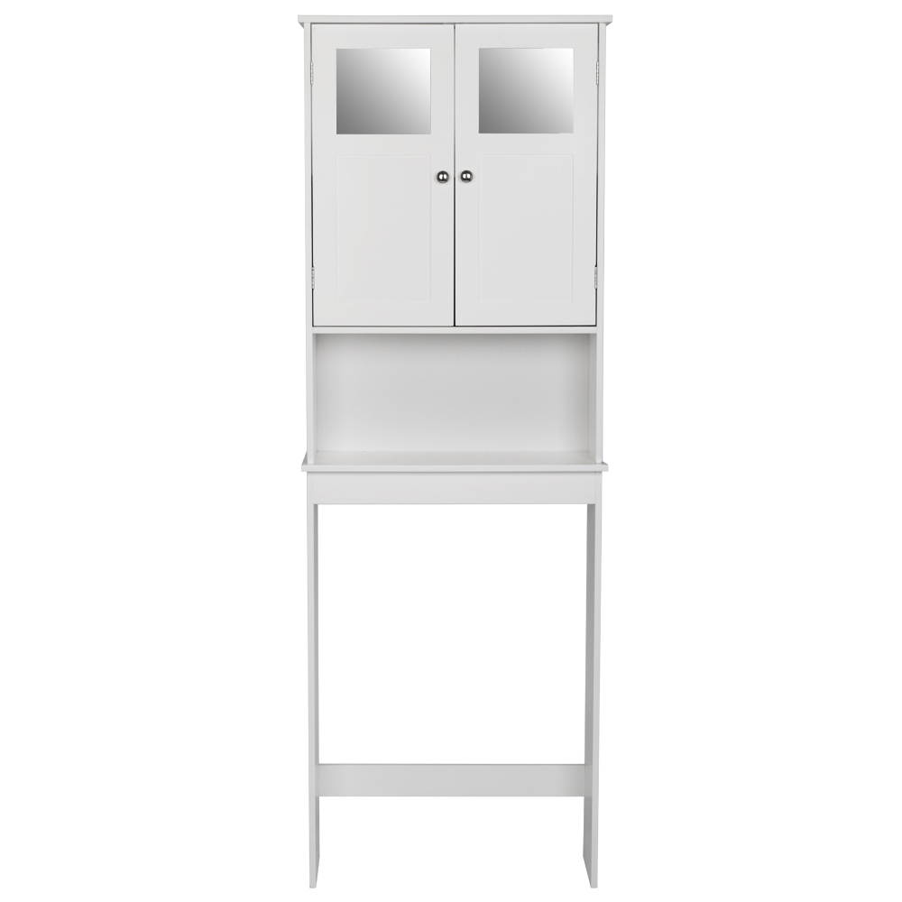 ENYOPRO Bathroom Above Toilet Cabinet, White MDF Storage Cabinet, Bathroom Storage Space Saver with One Drawer & Two Open Shelves, Over The Toilet Storage for Bathroom, K2512 - image 5 of 10