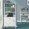 thumbnail image 6 of Tribesigns 2 Drawer File Cabinet with Lock, Letter Size Modern Filing Cabinet with Storage, White, 6 of 8
