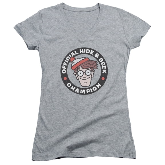Wheres Waldo - Champion - Juniors Cap Sleeve V-Neck Shirt - X-Large