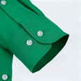 thumbnail image 6 of VgaVtl Shirts for Men Long Sleeve Collared Dress Shirts Green Clothes for Men Stretch Solid Color Dressy Business Loose Shirts, 6 of 6