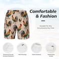 thumbnail image 6 of Picia Rooster pattern Mens Swim Trunks with Compression Liner Stretch Beach Shorts Quick Dry with Zipper Pockets No-Chafing Board Shorts-X-Large, 6 of 9