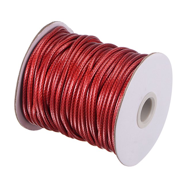 Unique Bargains Beading Thread Bracelet Weave Bead Craft Cord 3mm 39M/Roll (42-Yards) Decorative String, Wine Red