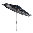 thumbnail image 6 of SAFAVIEH Outdoor Collection Athens Inside Out Striped 9-Foot Umbrella Navy/White, 6 of 6