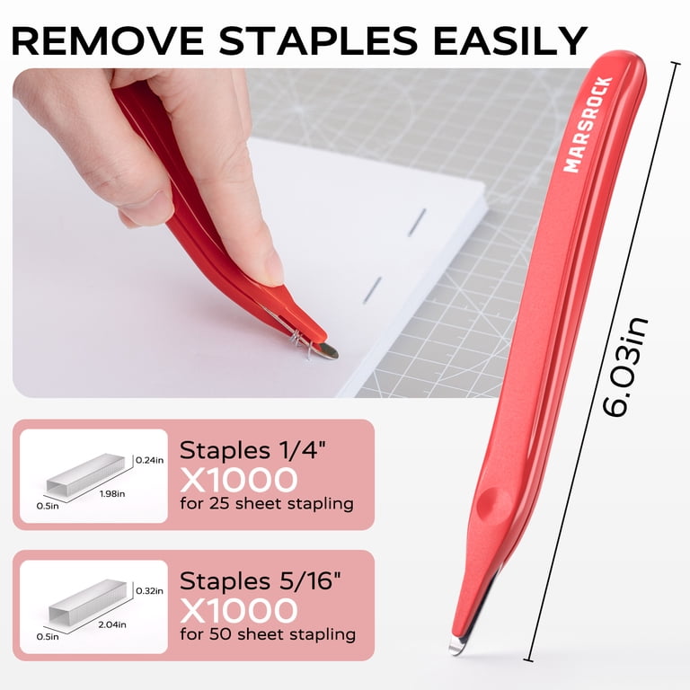 Heavy Duty Desktop Stapler, 40-Sheet Capacity, Red photo 5