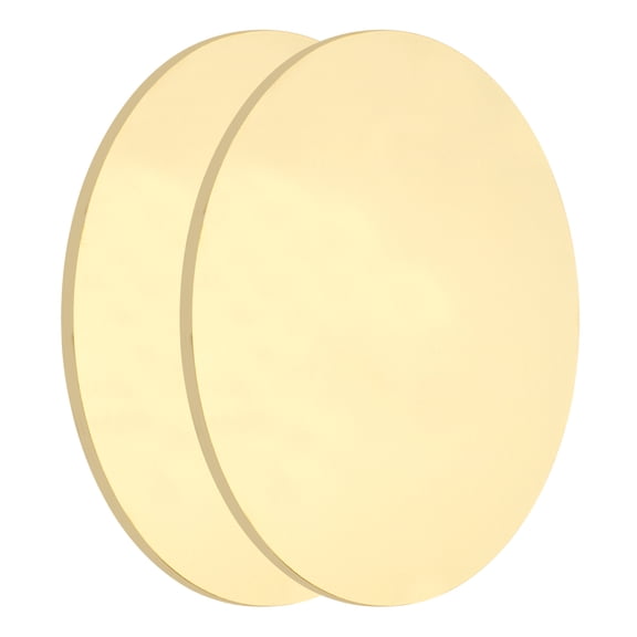 Uxcell 2 Pcs Round Brass Plate, 100mm(3.94")Dia Pure Copper Sheets,3mm H62 Brass Copper Metal Sheet for Crafts, DIY, Electrical Repairs, Industrial Use, Metal Stamping