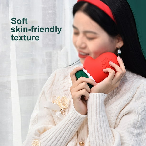 Hot Water Bag Christmas 320ML Water Bottle Water Filled Leakproof Filled Warm Bottle Silicone