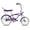 Purple, variant on Tracer Smart Classic Lowrider Beach Cruiser Bike, 20" Front Wheel, 16" Rear Wheel, Banana Seat, Coaster Brake, Drum Brake, for Teen, Adult, Red