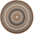 thumbnail image 2 of SAFAVIEH Braided Angel Bordered Machine Washable Reversible Area Rug, Brown/Multi, 4' x 4' Round, 2 of 13