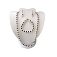 thumbnail image 1 of Collar Pulsera Aretes GREG J.M. de Perla Barroca Cultivada Blanca y Negra, 1 of 3