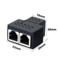 thumbnail image 3 of Telephone Jack Splitter Rj11 Female To 2 Female 6p6c Inline Coupler Telephone Extension Adapter For Landline Fax (1 To 2) 2pcs, 3 of 5
