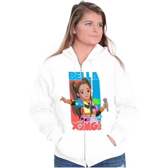 XOMG POP Band Bella Cartoon Fan Women Plus Size Zipper Hoodie Brisco Brands 2X