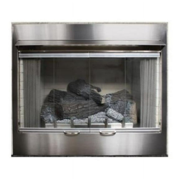 Empire White Mountain Hearth BDO42SS 42 in. Stainless Steel Bi-Fold Glass Doors