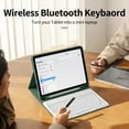 thumbnail image 5 of KVTVOU iPad Keyboard Case for New iPad 11th Generation 11 inch A16 2025 for iPad 10th Generation 10.9 inch 2022, Detachable Wireless Bluetooth Keyboard with Pencil Holder, Green, 5 of 10
