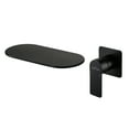 thumbnail image 5 of Boyel Living Waterfall Bathroom Sink Faucet 1- Handle Wall Mount Lavatory Faucet Mixer Tap Solid Brass (with valve) Matte Black, 5 of 7