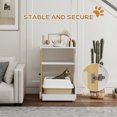 thumbnail image 4 of PawHut Cat Litter Box Enclosure, Hidden Litter Box Furniture, Oak, 4 of 9