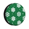 thumbnail image 1 of Fotbe Snowflake Funda de Llanta de Repuesto con Estampado, Engrosada, Ajuste Universal para Jeep, Remolque, RV, SUV, Camión-14 inch, 1 of 6