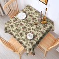 thumbnail image 2 of Beige Christmas Pine Cone Pattern Square Tablecloth,Waterproof Square Table Cover,Wipeable Spillproof Washable Table Cover for Home Kitchen Party Decor 60"x60"(152x152cm), 2 of 6
