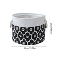 thumbnail image 3 of Black Foldable Storage Basket Fabric Cloth Storage Organizer For Home Clothing Toys 13.78 X 9.84 Inches Black Handle Design Easy Carry Multi Functional, 3 of 7