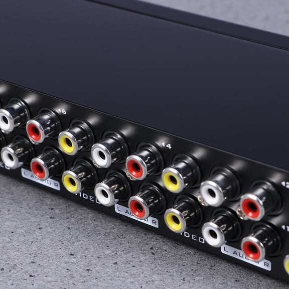 LOLIPPYY 8-Port AV with Manual Button, Black Audio Video Splitter for DVD VCD to TV Connection
