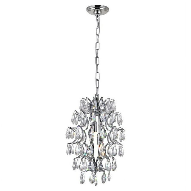 CWI Lighting Suspension Mini à 2 Lumières avec Finition Chromée
