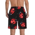 thumbnail image 3 of Kll Beautiful Red Ladybug Men'S Casual Summer Beach Shorts Hawaiian Shorts With Pockets-X-Large, 3 of 9