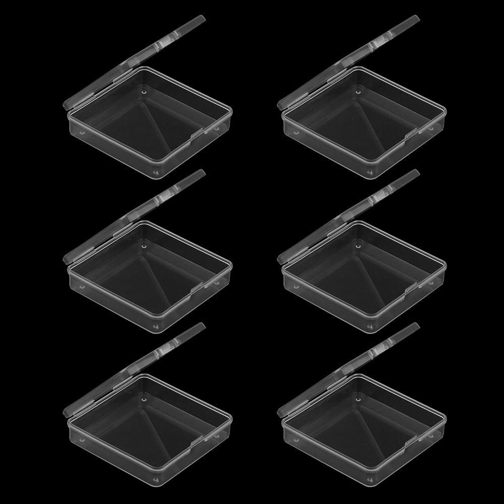 6pcs Clear Plastic Bead Storage Containers Box Drawer Organizers with ...