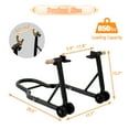 thumbnail image 2 of , Heavy-Duty Motorcycle Paddock Stand with Adjustable Swingarm Spool, 850 LB Capacity Rear Wheel Lift Stand for Sport Bikes with Spools (Yamaha, Honda, Kawasaki, Suzuki, BMW), Black ,Wood ,, 2 of 10