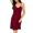 Wine Red, variant on Ekouaer Women's Nightgown Sleeveless Lace Chemise Sleepwear Ribbed Knit Night Dress