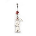 thumbnail image 3 of Anneau de Nombril avec Design Suspendu Grim Reaper 14G Acier Chirurgical, 3 of 11
