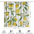 thumbnail image 2 of 4 Pcs Shower Curtain Set Floral Lemon Fruits Flowers Leaves Vintage Yellow with Non-Slip Rugs Toilet Lid Cover and Bath Mat, 2 of 7