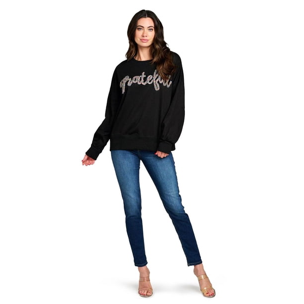 Sudadera "Grateful" Roman Fashion / Juvenil, 38770 (Negro) negro M