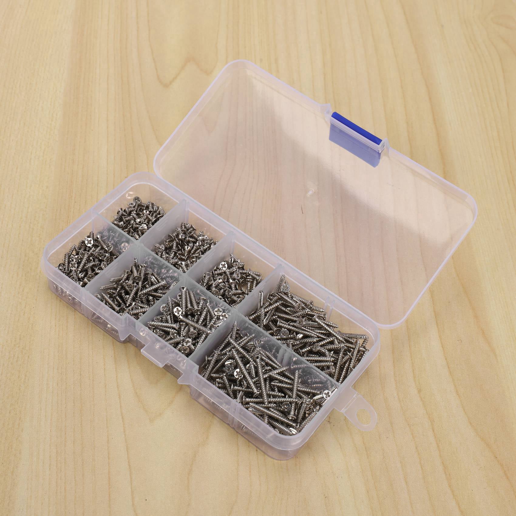 4000Pcs Stainless Steel Self Tapping Screw Assortment Kit Lock Nut Wood Thread Nail Screw Sets M2