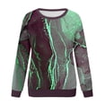 thumbnail image 5 of Chandail à Manches Longues pour Femmes Mode Femmes Imprimé Manches Longues Confortable Respirant Col Rond, 5 of 5