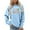 Light Blue, variant on Zhanying Canada Sweatshirt Women Vintage Graphic Dressy Casual Blouses Oversized Long Sleeve Fall Tops Sweaters Basic Tees