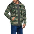 thumbnail image 2 of Vsdgher Jungle Green Camo USA Flag Mens Hoodies Zip Hoodie, Hoodies for Men, Zip-up Hooded Sweatshirt-X-Large, 2 of 5