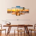 thumbnail image 3 of Elephant Stock White Sands Sunset Wall Art - Horizontal Multi Panel Canvas - Living Room Wall Decor - Nature Multi Panel - Orange And Yellow Decor By Melanie Viola - 80" x 36", 3 of 8