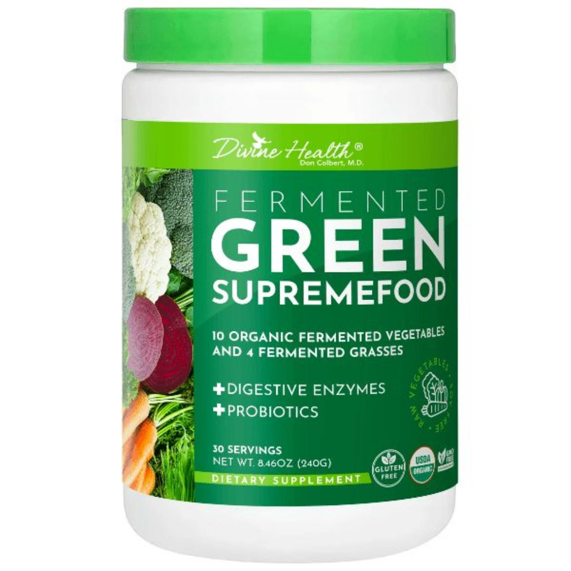 Dr. Colbert MD Detox Starter Pack | by Divine Health | Green Supremefood | Fiber Zone (Lemon-lime) | Liver Gallbladder Cleanse | Nano Glutathione Spray| Fasting Zone Book | Shaker bottle