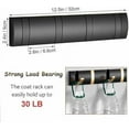 thumbnail image 3 of ZUTOYBO Black Coat Rack Wall Mount with 4Hooks, 12.5 Inch Waterproof Heavy Duty Coat Wall Hooks, Space Aluminum Material, Folding Hideaway Towel Hanger for Entryway, Wall, Door, Bathroom, 3 of 14