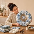 thumbnail image 6 of Snowflake Christmas 3D Fabric Poke Wreath DIY Set, Three-Dimensional Christmas Wreath Craft Kit with Soft Fabric Material, Charming Winter Wonderland Door Decor Project, 6 of 6