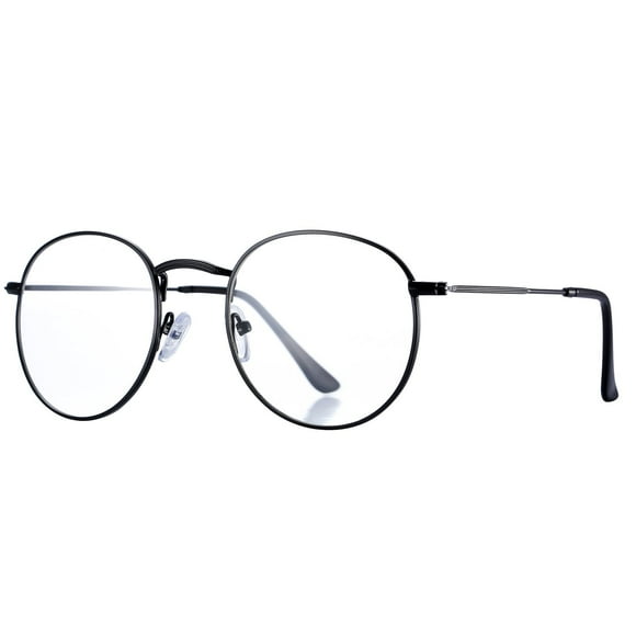 Gafas Pro Acme Classic con montura metálica redonda, unisex, color negro