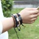 thumbnail image 3 of Pulsera de cuero hecha a mano tejida Retro elegante con cuentas DIY pulsera de cuero para hombres regalo hombres mujeres, 3 of 7