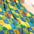 thumbnail image 3 of Colorful Cartoon Dinosaurs FlyingReptiles Pattern Blanket,Comfortable Soft Lamb Wool Throw Blanket,All Season,Warm Lightweight Blankets for Sofa Bed Couch Living Room Chair,30"x40", 3 of 4