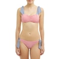 thumbnail image 3 of No Boundaries Juniors' Seersucker Bow Bandeau Swimsuit Bikini Top, 3 of 3