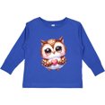 thumbnail image 3 of Inktastic Cute Owl Holding a Heart Boys or Girls Long Sleeve Toddler T-Shirt, 3 of 5