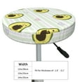 thumbnail image 4 of Bingfone12 Inch Padded Round Bar Stool Cover Cushion With Elastic Fabric Round Chair Seat - Avocado Of A Hear, 4 of 7