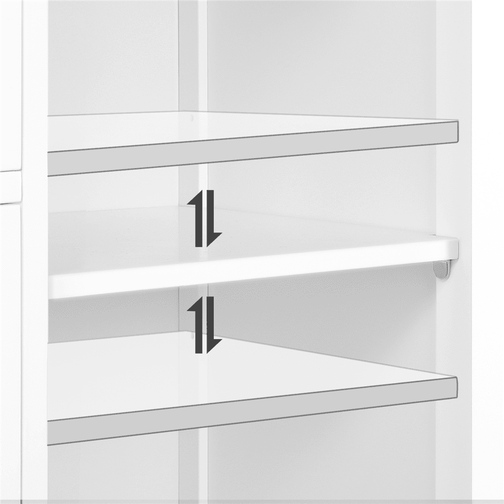 Yaheetech Wooden Free-Standing Bathroom Floor Cabinet with Drawers and Cupboard, White