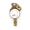 thumbnail image 1 of Clavier Symbole Ctrl Art Déco Mode Coiffure Broche Broche Vintage Métal, 1 of 3