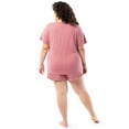 thumbnail image 3 of Fruit of the Loom Women's Soft and Breathable Short Sleeve Crew Top & Pajama Short Set, Sizes S-4X, 3 of 10